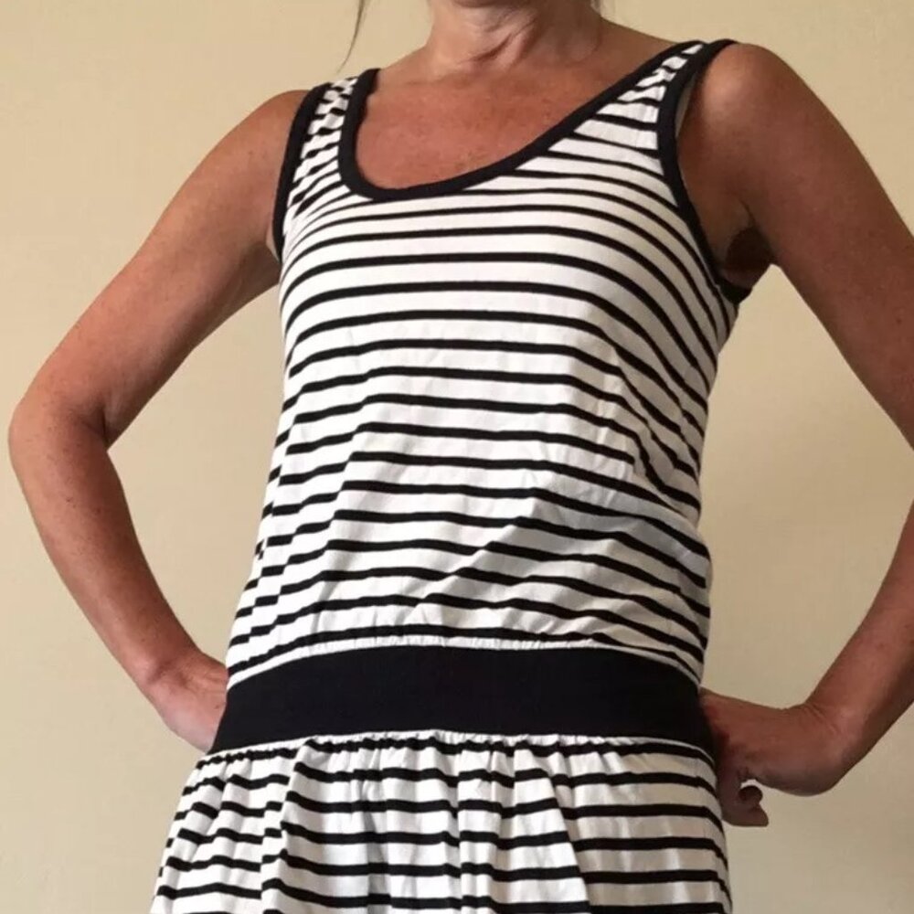 Black and white striped sundress - Size XS